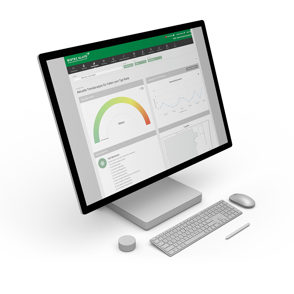 Biotec Monitoring System Screenshot der Analyse Werkzeuge